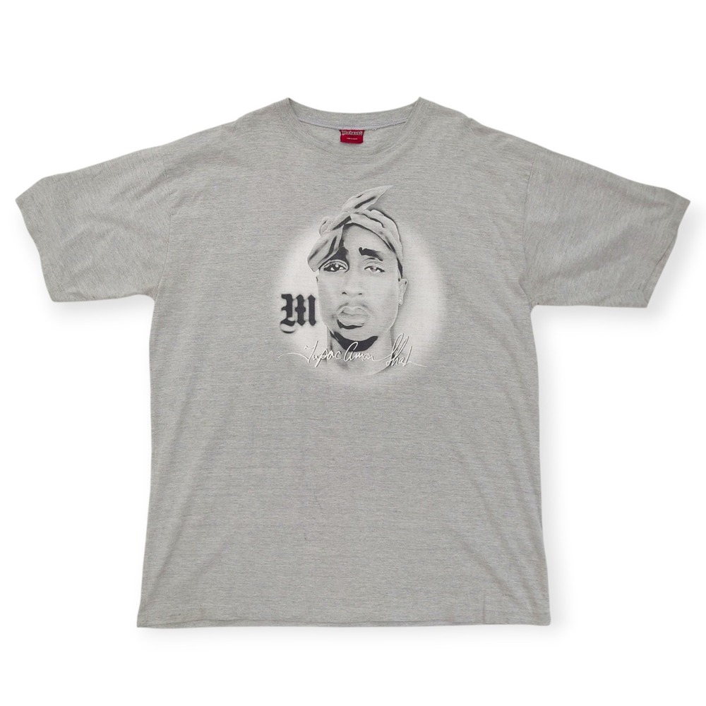 Vintage Tupac Makaveli Branded T Shirt Mens 2XL Graphic T 90s Rap Hip Hop 2Pac